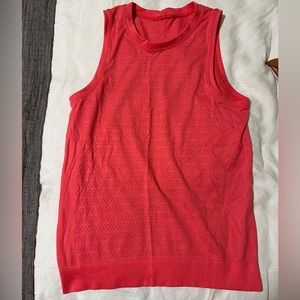 Lululemon neon pink mesh tank